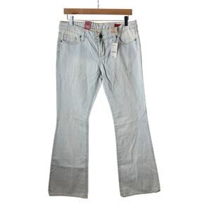 NWT Express Jeans Flare Leg Women’s Sz 8 Vintage Bleach Wash Cotton Western Boho